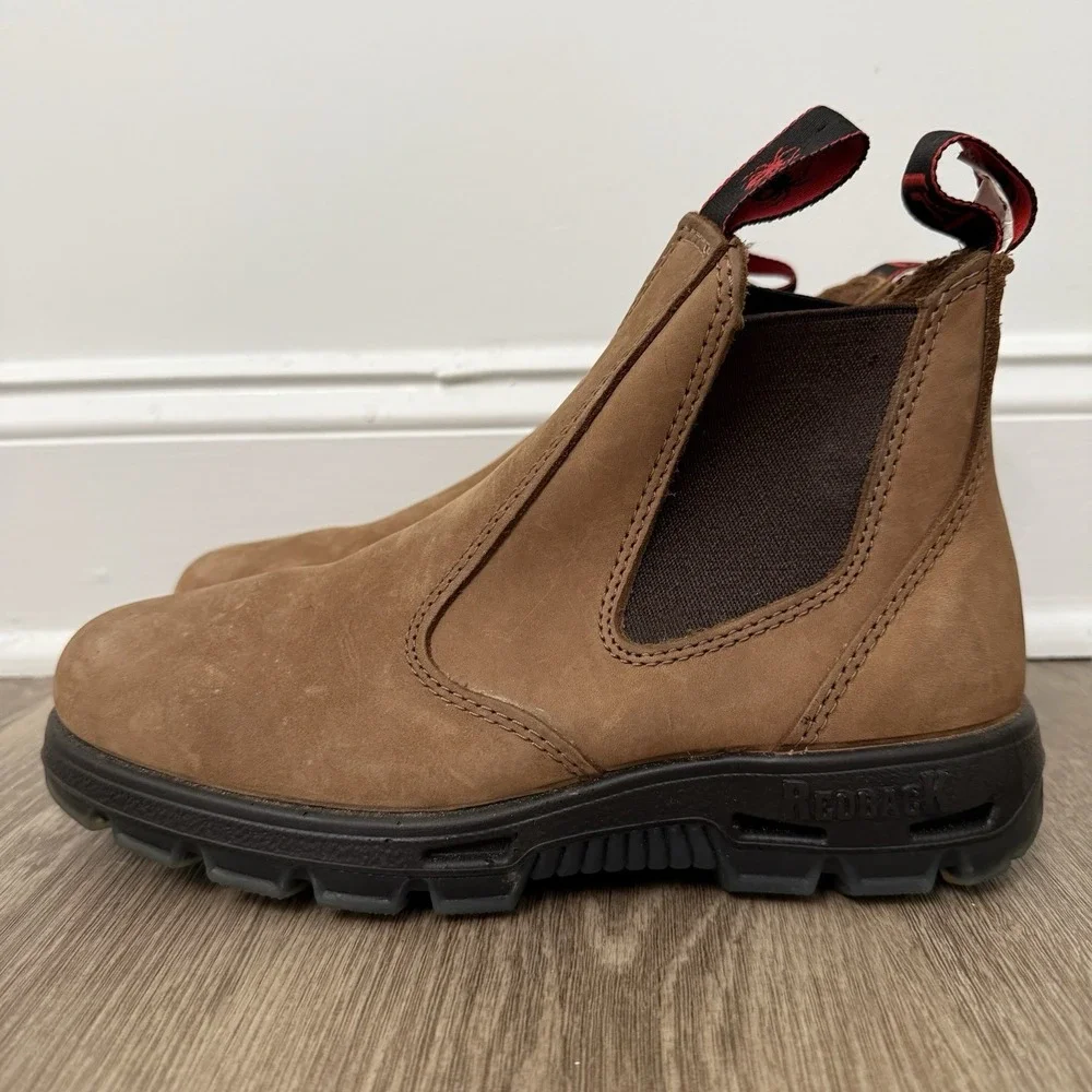 Redback Mesa Chelsea Boots Brown Leather Men's UK 7.5 US 8.5 Women's 10 Soft Toe - Picture 1 of 11